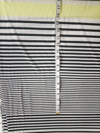 Black white and yellow stripe jersey
