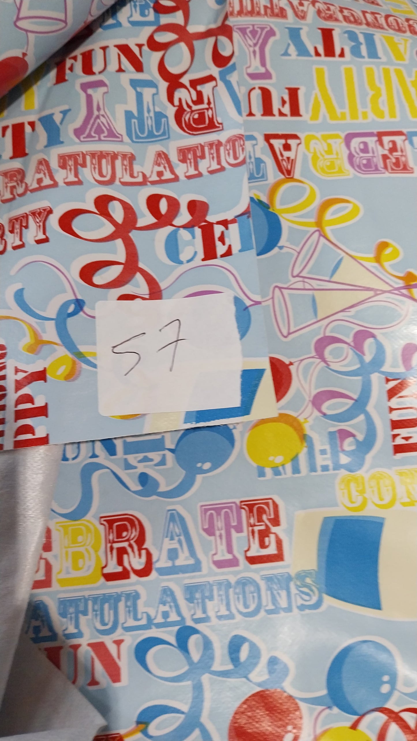 Number 57 pvc party blue 3m