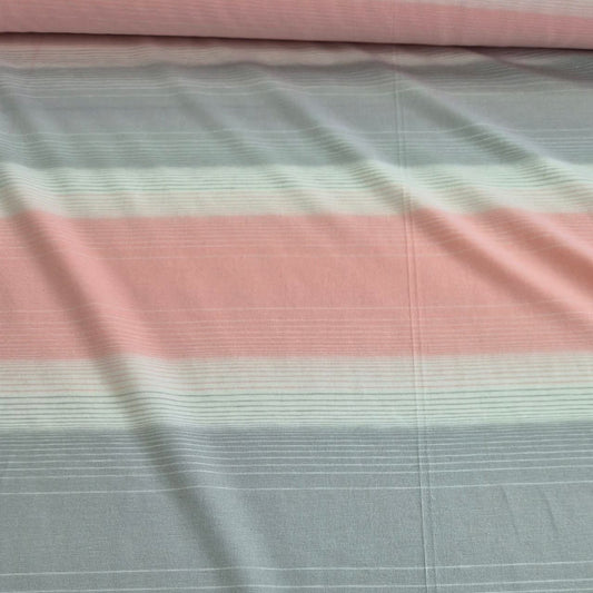 Cotton Jersey pink, grey and white