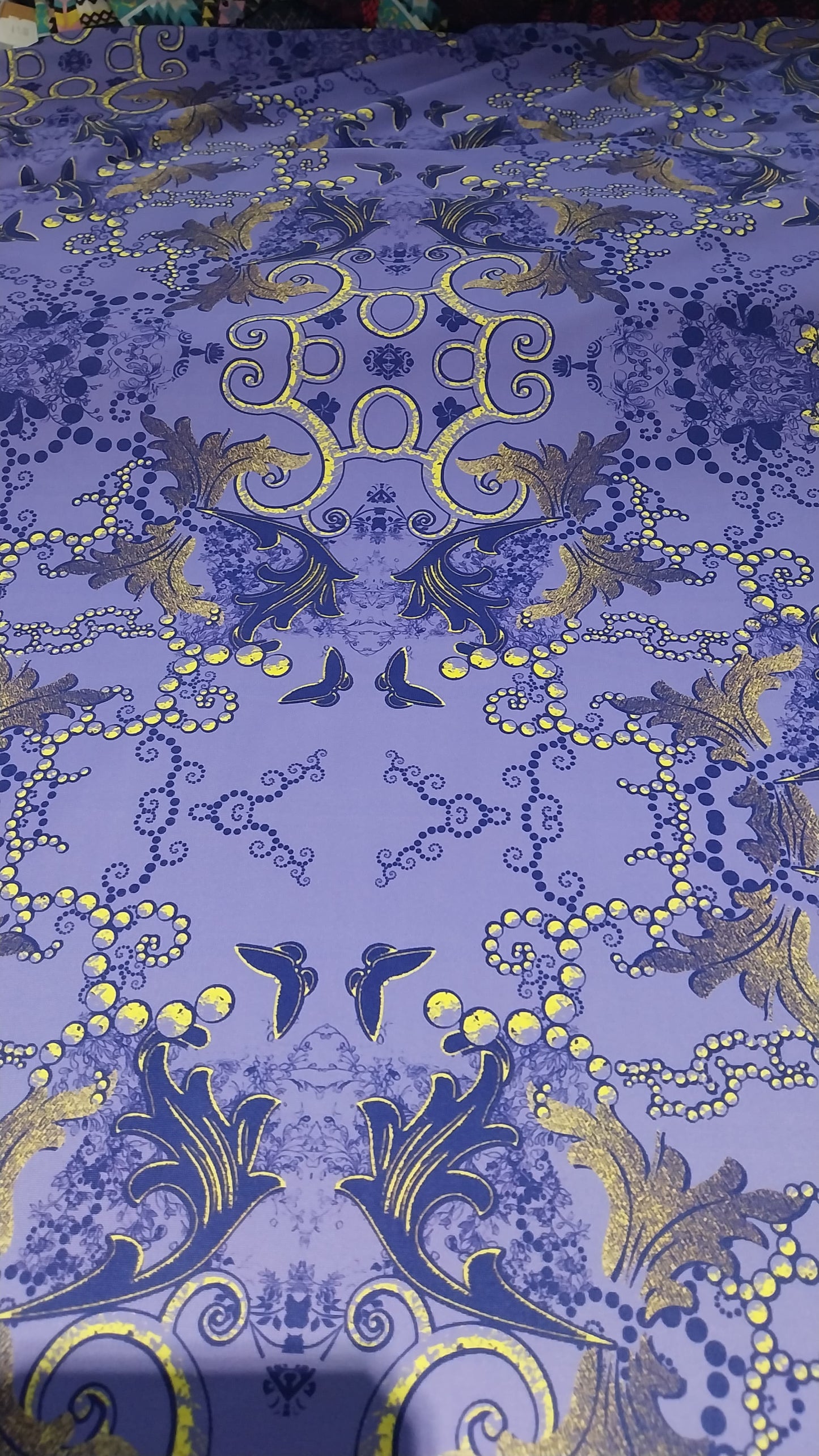 Butterflies light purple lycra