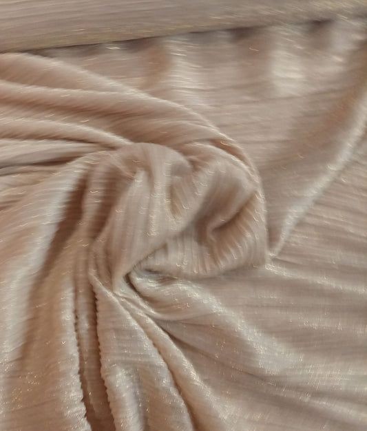 Plisse sheer jersey - light gold
