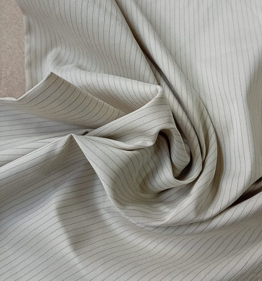 Striped non stretch polyester