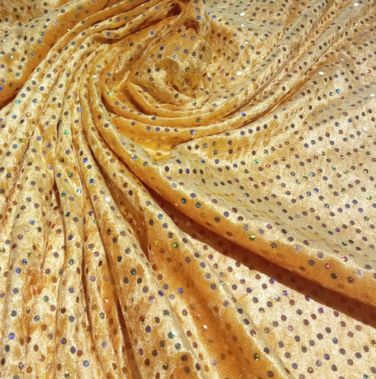 Gold sequin velvet