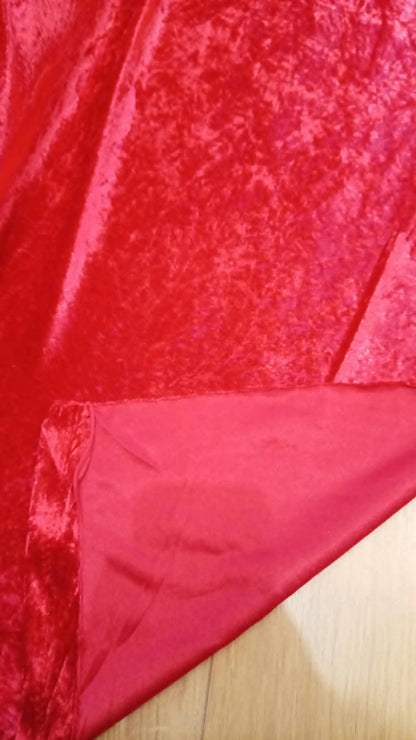 Red crushed Velvet