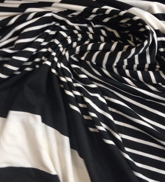 Black and white cotton jersey