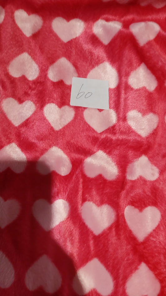 Number 60 pink hearts on pink 3m