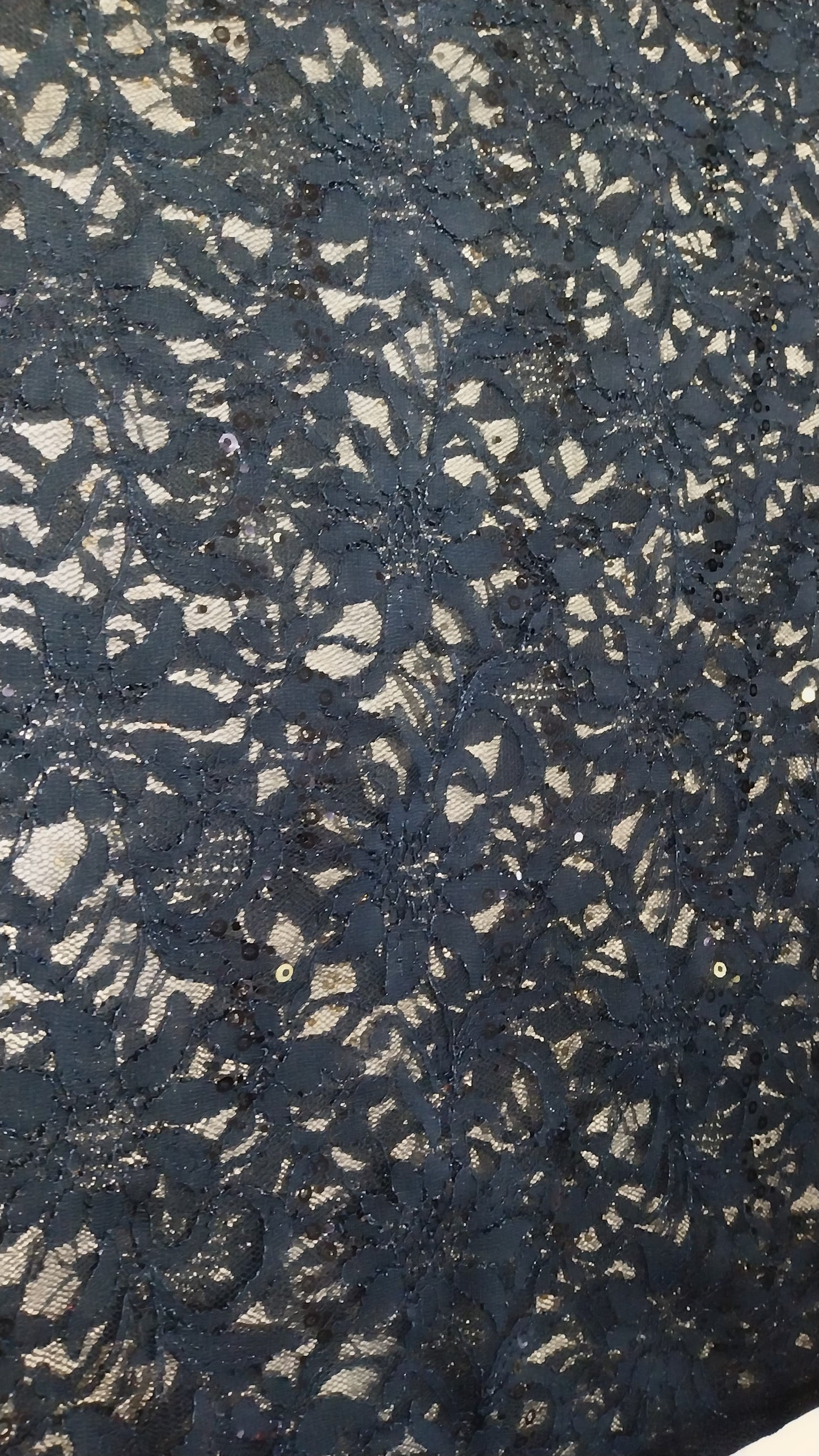 Navy sequin lace