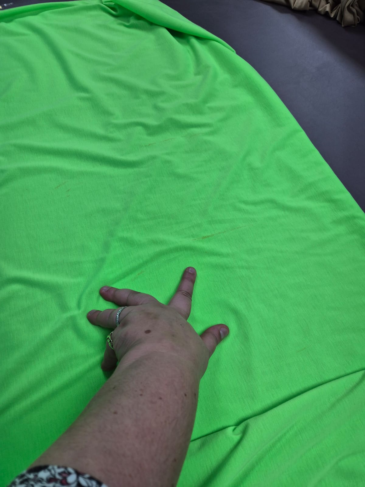 Number 22 bright green jersey 3m