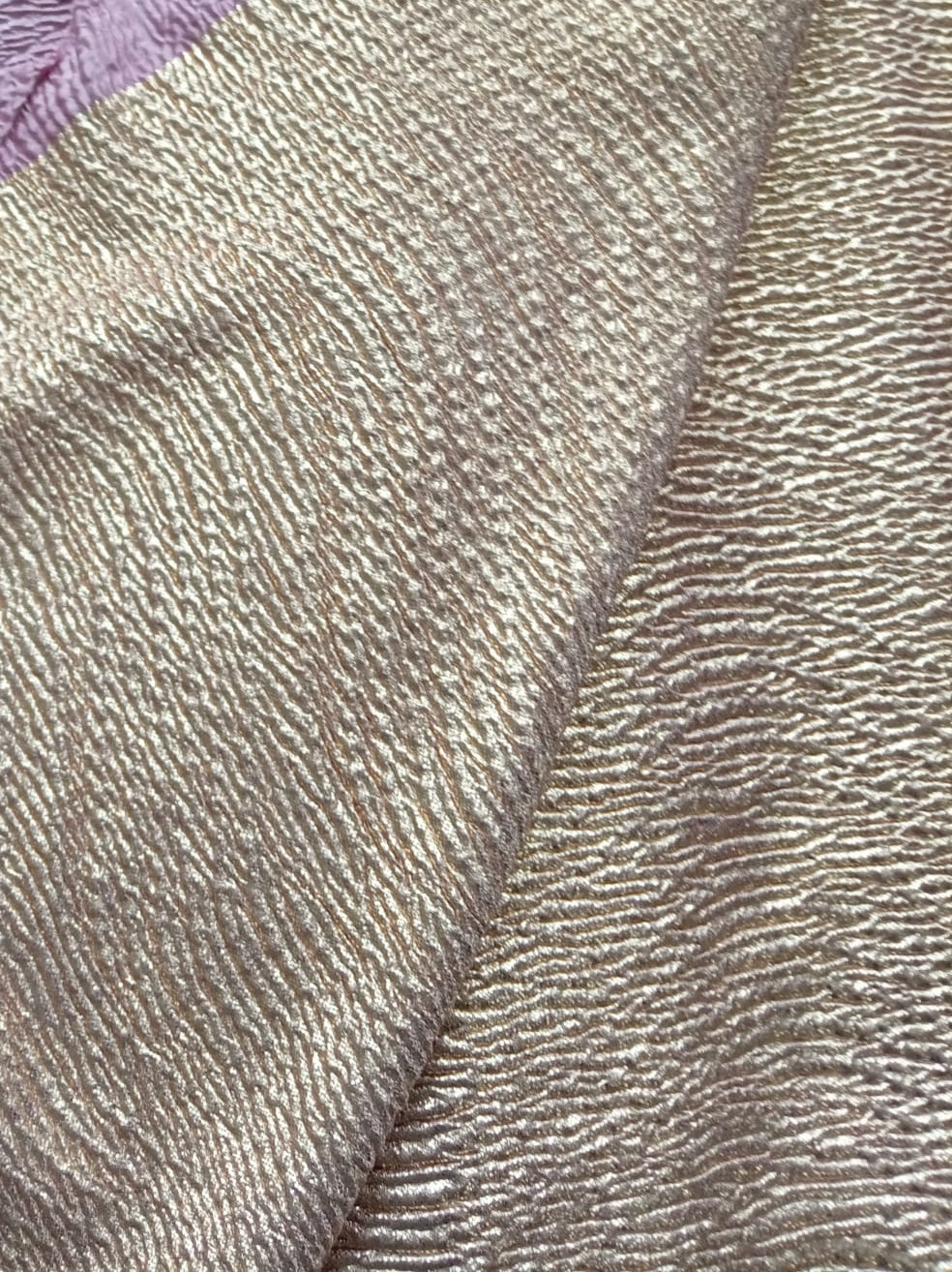 Pink and gold crinkle