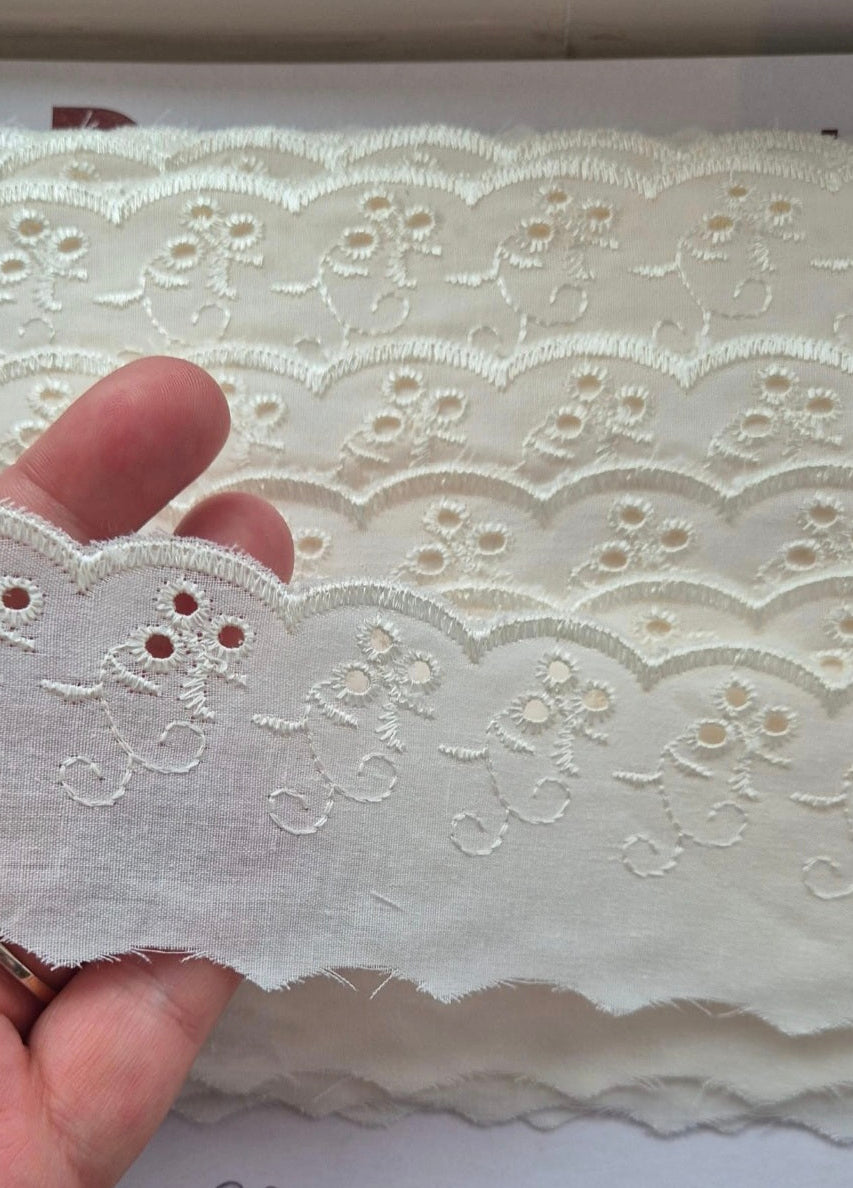 2inch wide broderie anglaise
