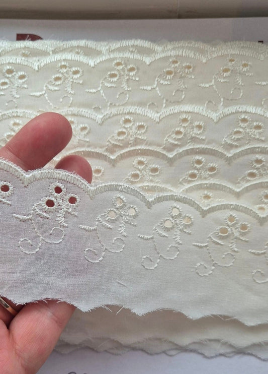 2inch wide broderie anglaise