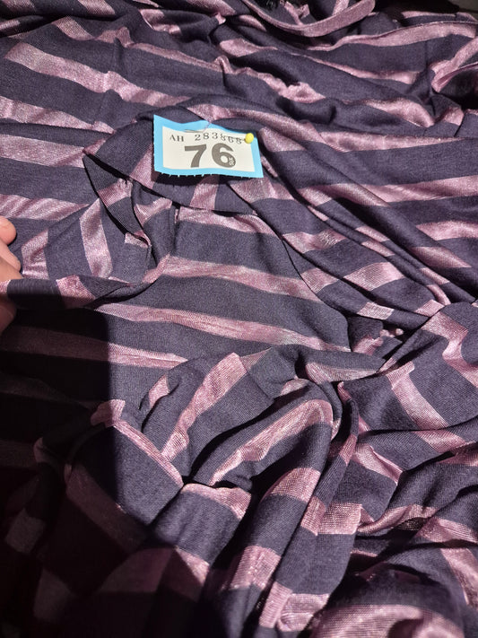 Number 76 semi sheer stripe purple jersey 3m