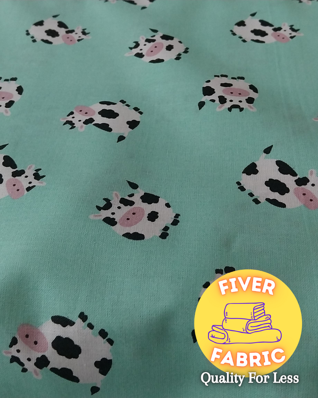 Cows on mint cotton