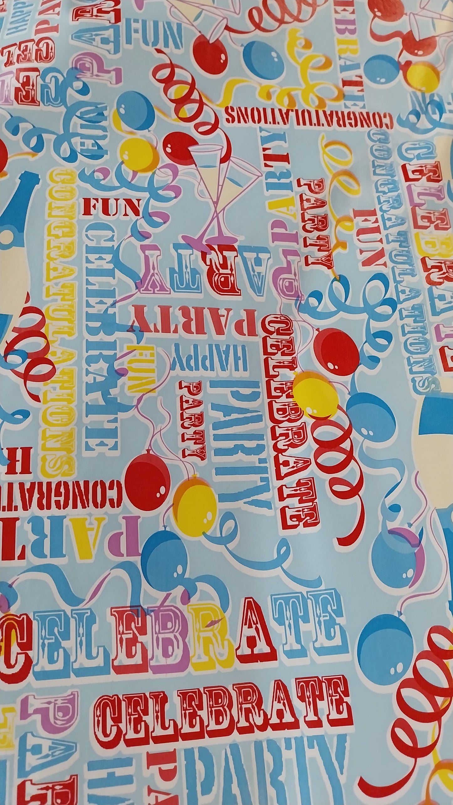 Number 57 pvc party blue 3m