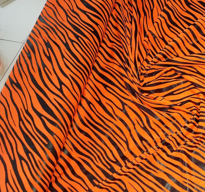 Orange tiger stripe lycra