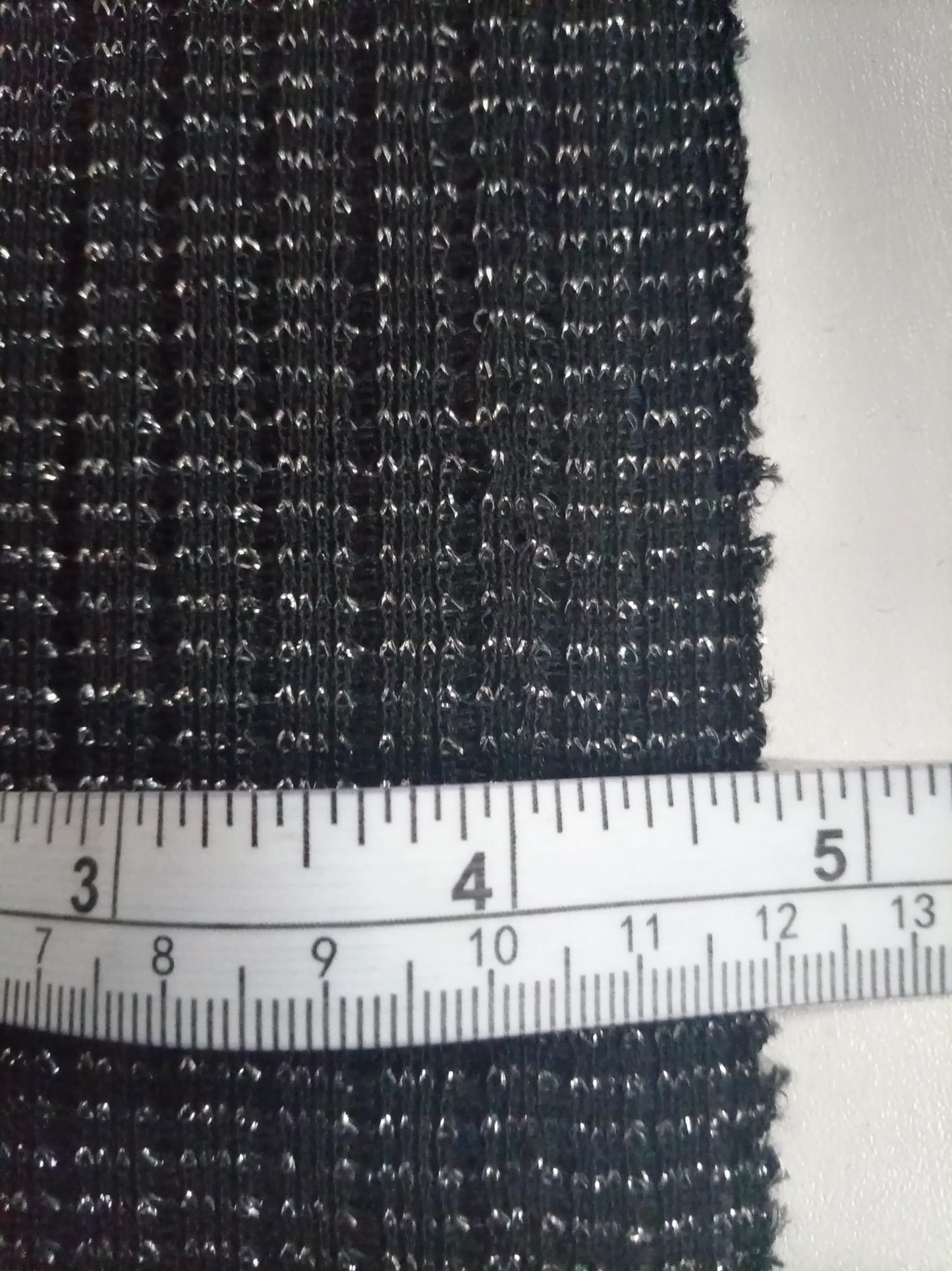 Black with silver metallic thread