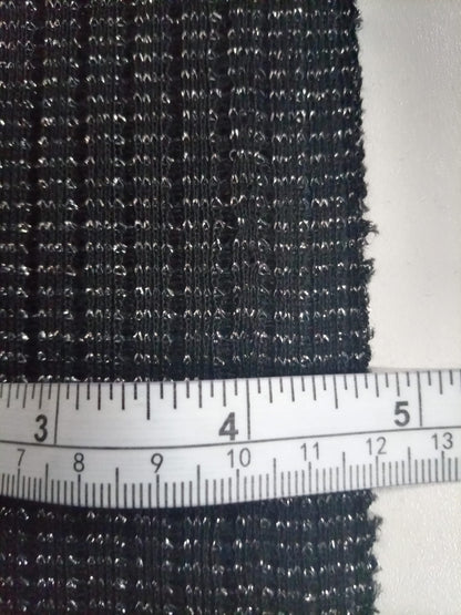 Black with silver metallic thread