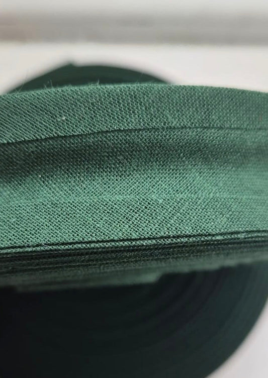 100% cotton bias binding Dark Green