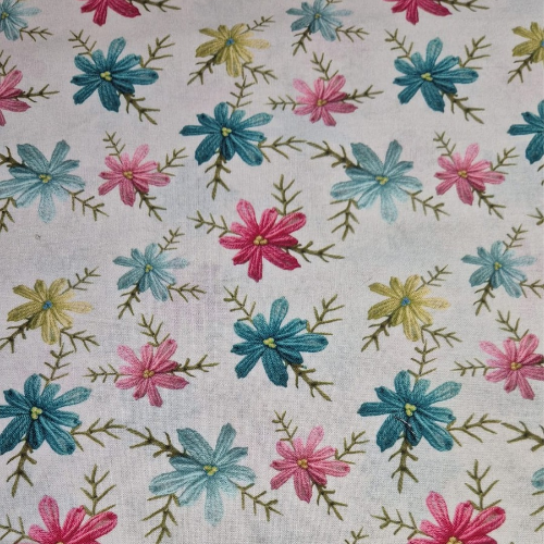 100% cotton 3D floaty floral