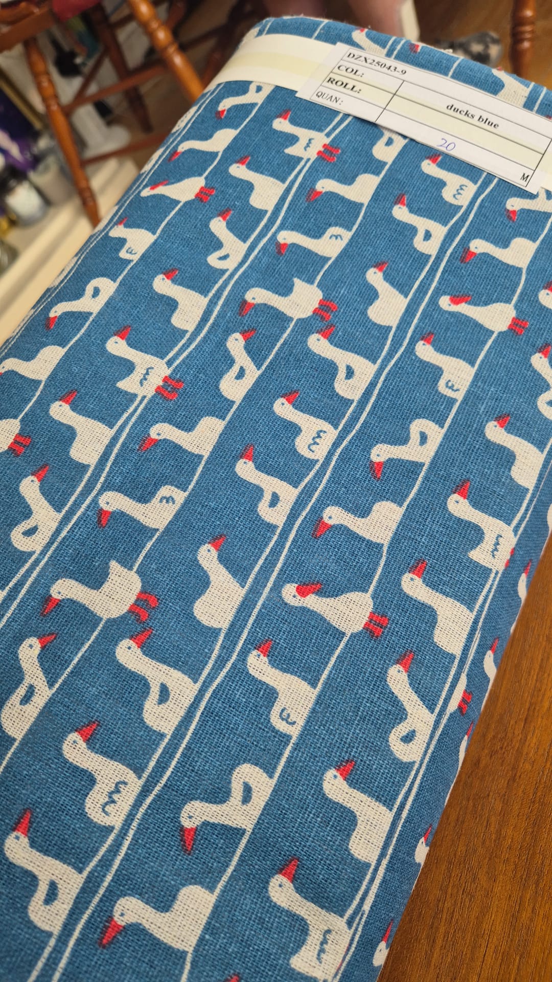 Ducks Linen Canvas