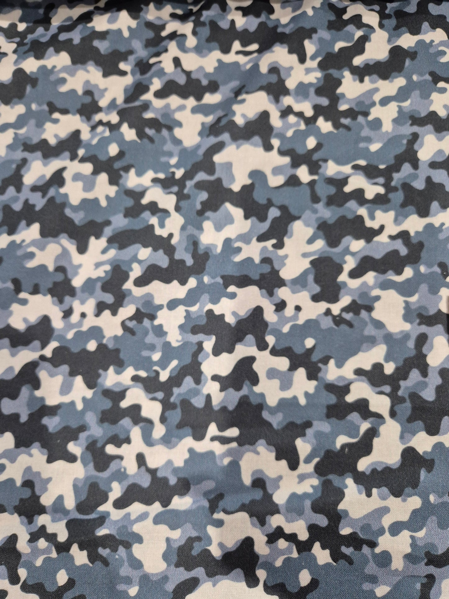 100% cotton camo blue