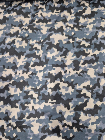 100% cotton camo blue