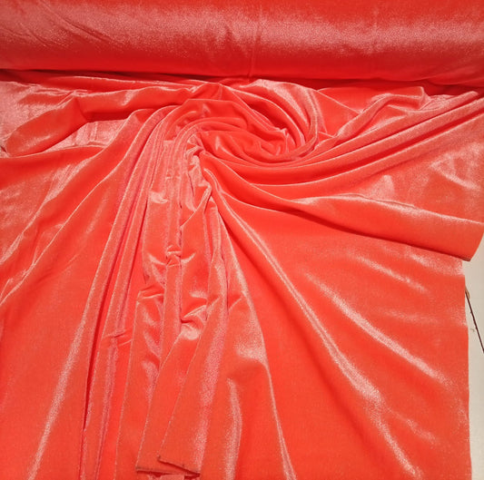 Bright orange velour