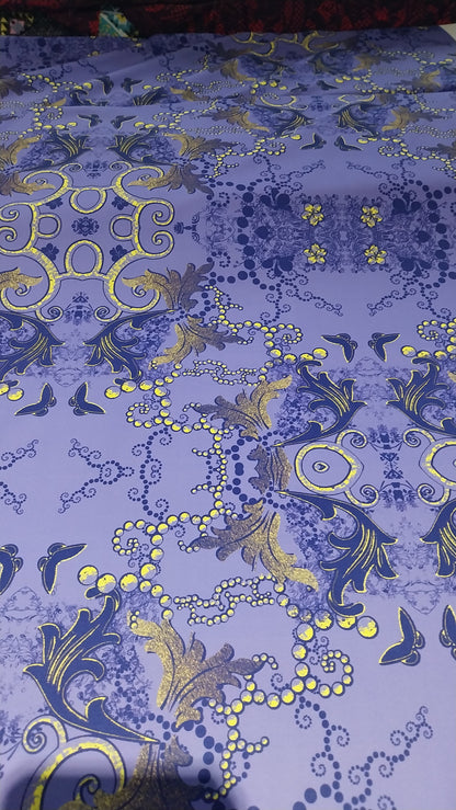Butterflies light purple lycra
