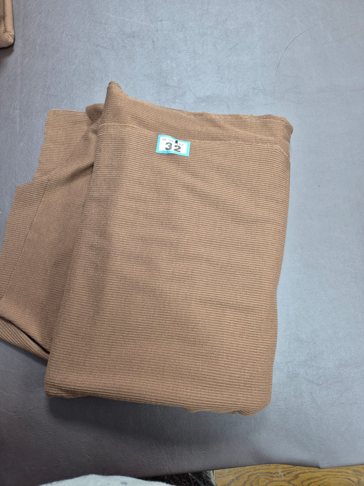 Number 32 chocolate brown ribbed jersey 3m