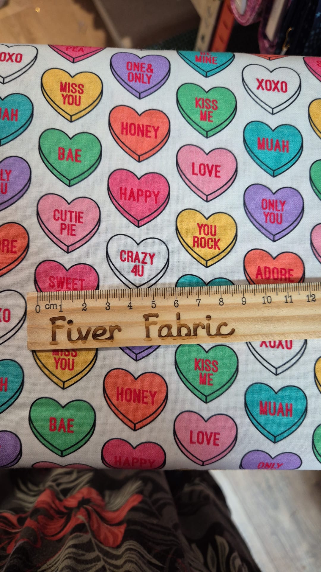 100% cotton love hearts