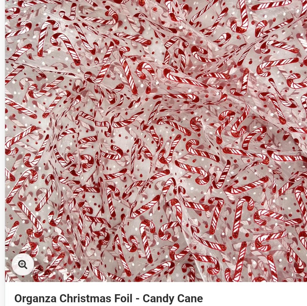 Candy cane organza