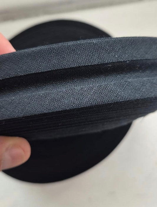 100% cotton bias binding Black