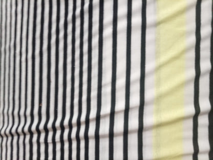 Black white and yellow stripe jersey