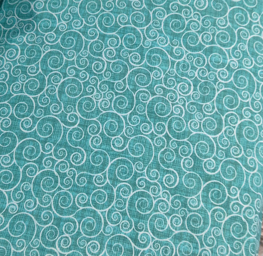 Swirls digitally printed cotton