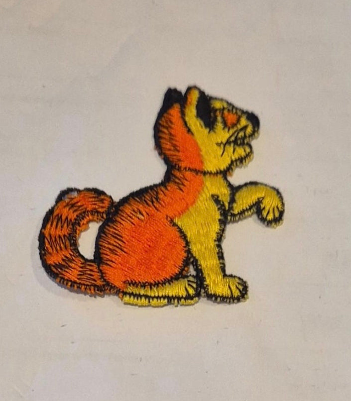 Sew on embroidered cat