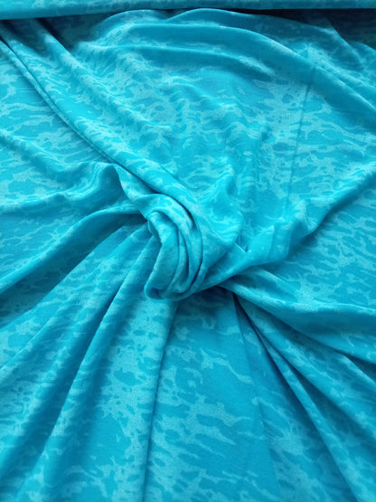 Blue jersey semi see through