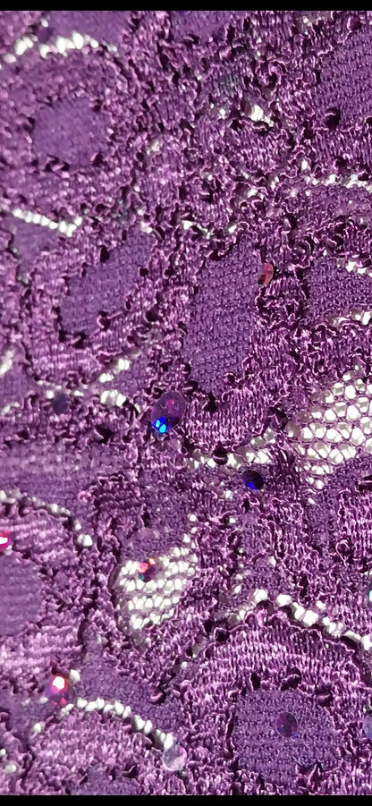 Purple sparkle lace