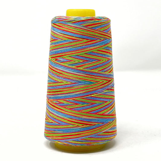 Rainbow overlocker Thread cone Blue/Gold/Green/Red