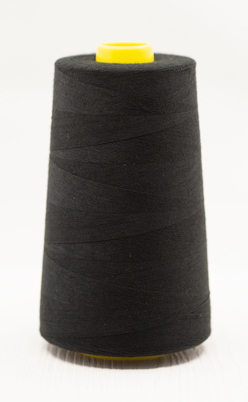 Black overlocker cone of thread