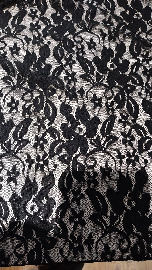 Black stretch lace