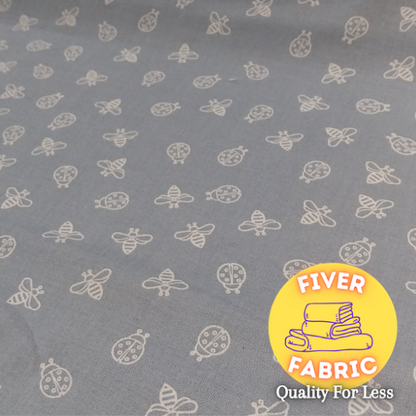 Bees and ladybug cotton
