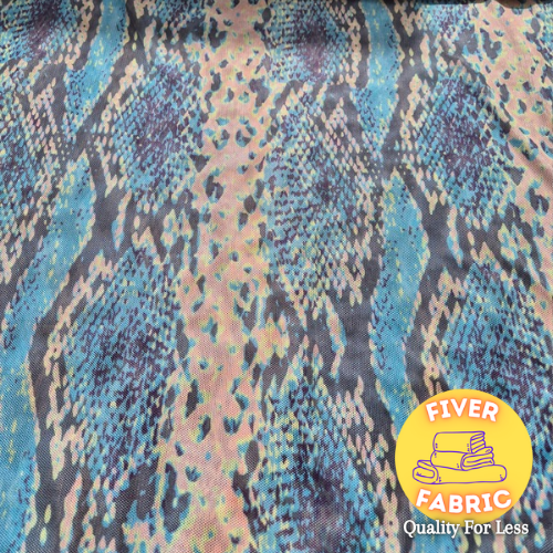 Snake print mesh