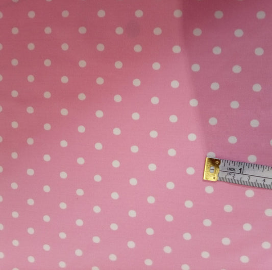 Pink spotty jersey (larger spaced dots)