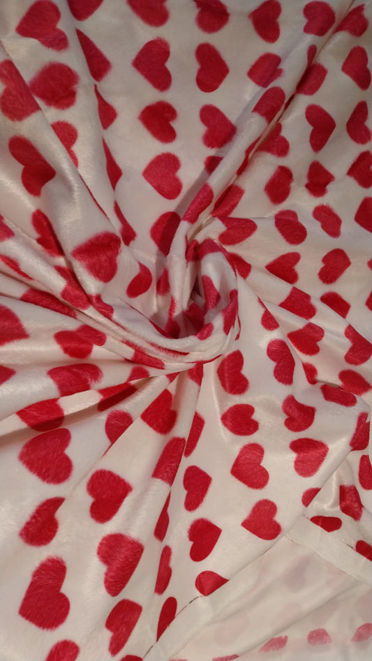 Number 61 pink hearts on white 3m