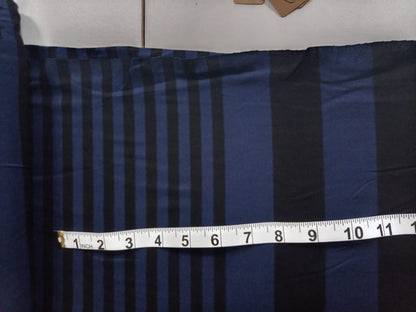 Blue and black stripe cotton jersey