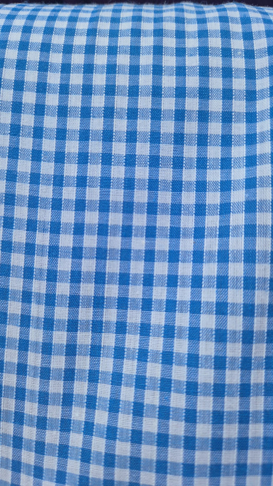 Gingham sky blue