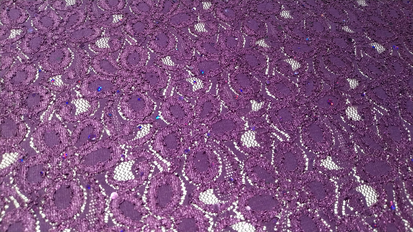 Purple sparkle lace