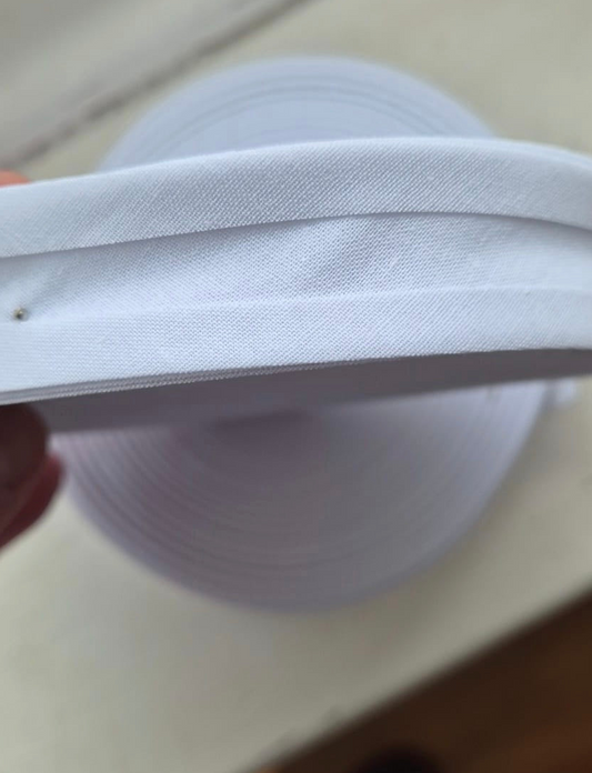 100% cotton bias binding White