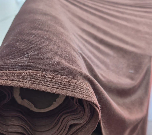Brown stretch velour