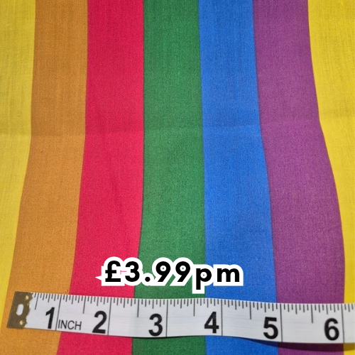 Rainbow polycotton (wide stripe)